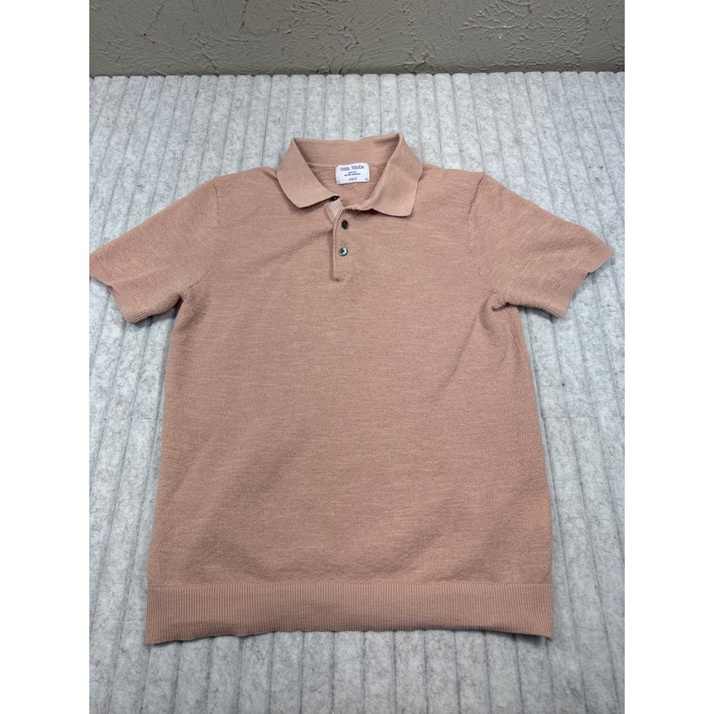 AND Z Cool Touch Knit Polo Shirt Mens 95 Quick Dry Short Sleeve Sweater - Picture 2 of 5